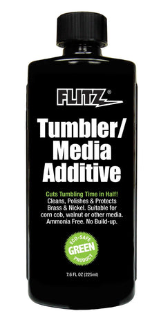 Flitz media polish tumbler additive in 7.6 oz bottle